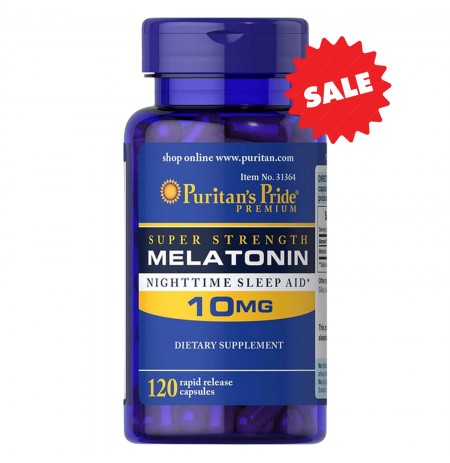 SUPER SALE! PURITAN'S PRIDE MELATONIN 10MG 120 CAPSULES (EXPIRATION DATE 03/2026) 