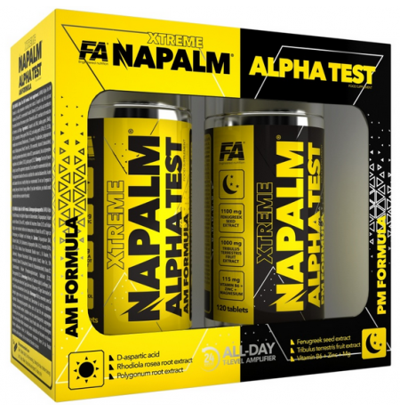 NAPALM ALPHA TEST AM+PM 240 Tablets Testo-Buster Pump Muscle Building