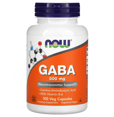 NOW FOODS GABA 500MG 100 VEG. CAPSULES